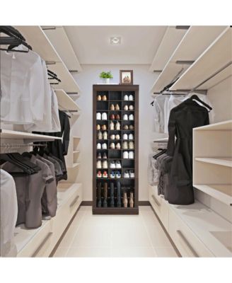 10-Tier Freestanding Shoe Cabinet, 27 Cubbies and Tall Boots Storage, for Entryway, Hallway