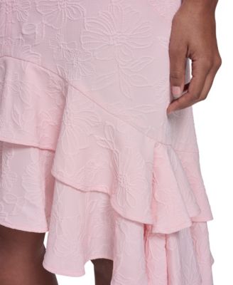 Petite Embossed Crewneck Midi Dress