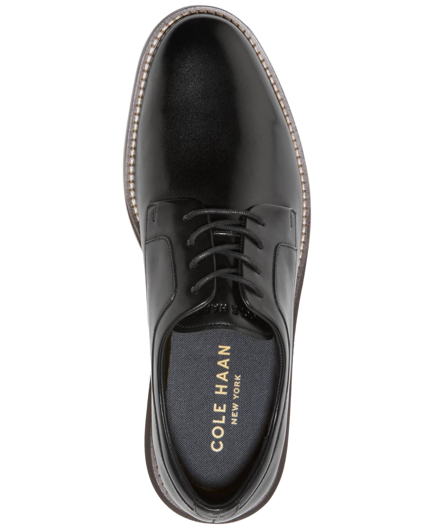 Мужские туфли Cole Haan Grand Neoclassic Round-Toe Oxford, цвет: Чёрный — фото 3