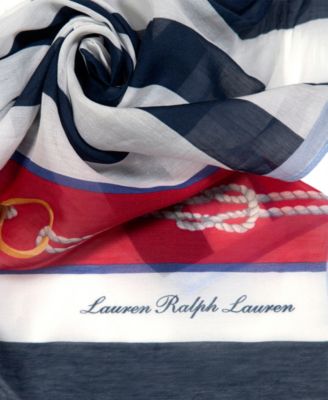 Nautical Stripe Small Square Scarf