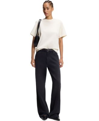 BOSS by Women's Mercerized Cotton Relaxed-Fit T-Shirt