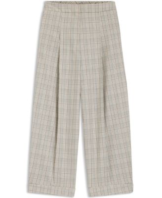 BOSS by Women's Stretch Wool Oversized-Fit Pants