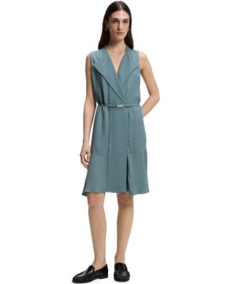 BOSS by Women's Soft Crepe Belted Wrap Dress