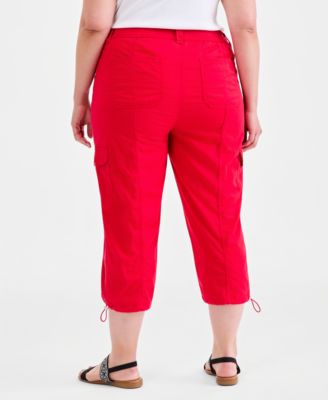 Plus Size Cargo Capri Pants