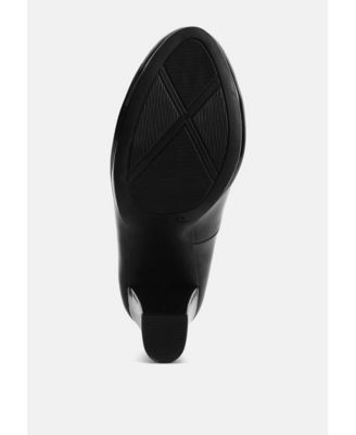 Womens Dixie Patent Faux Leather Pump Sandals