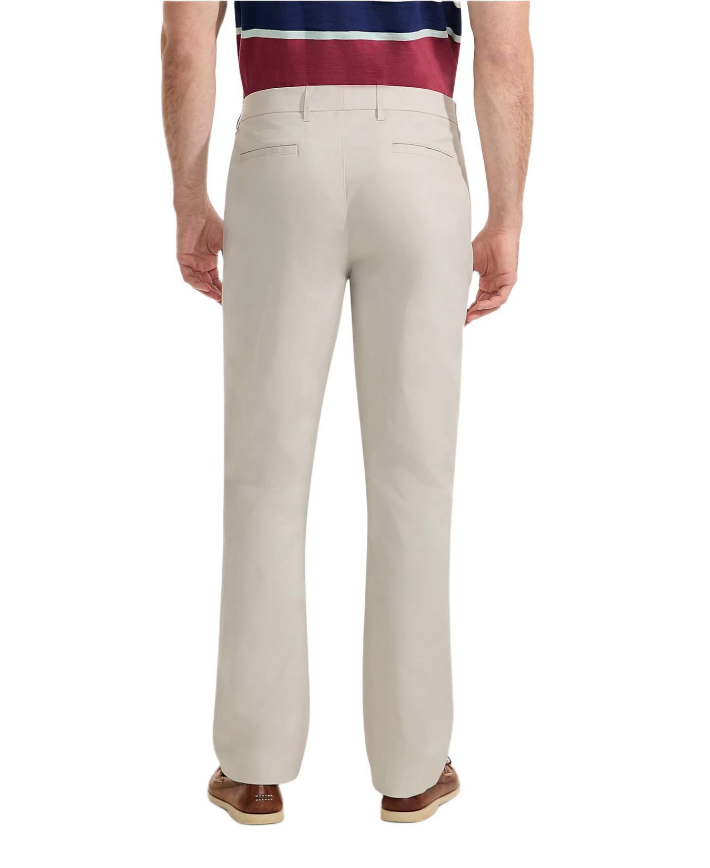 Мужские брюки Lands' End Classic Fit Performance Pant, цвет: Серо-бежевый — фото 2