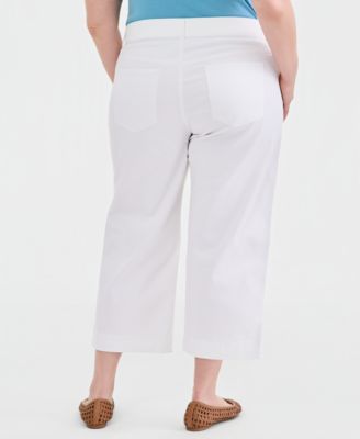Plus Size High-Rise Shaping Cropped Jeans