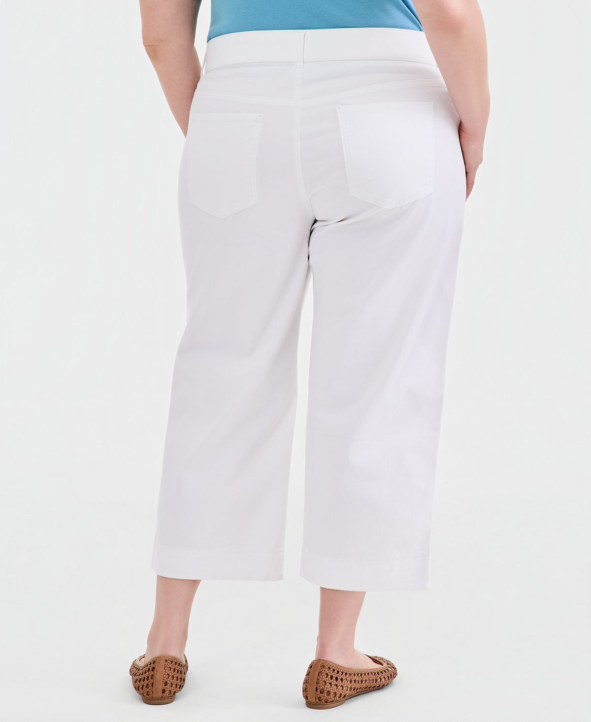 Style & Co Plus Size High-Rise Shaping Cropped Jeans, Macy's Exclusive view 4 — MAYCSS fashion products