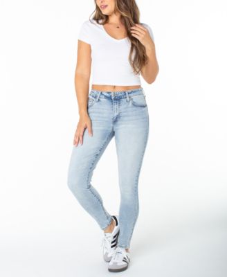 Juniors' Mid-Rise Ankle Skinny Jeans