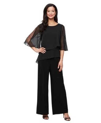 Petite Double Tier Overlay Bodice Jumpsuit