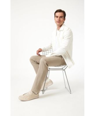 Men's Matt Relaxed Straight Leg In Sand Casual Twill