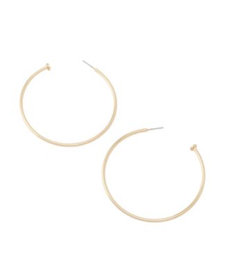 Silver Minimal Large Hoop Earrings