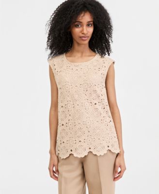 Women's Crocheted Sleeveless Top