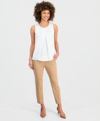 Women's Stretch Twill Cropped Pull-On Pants, Regular & Petite