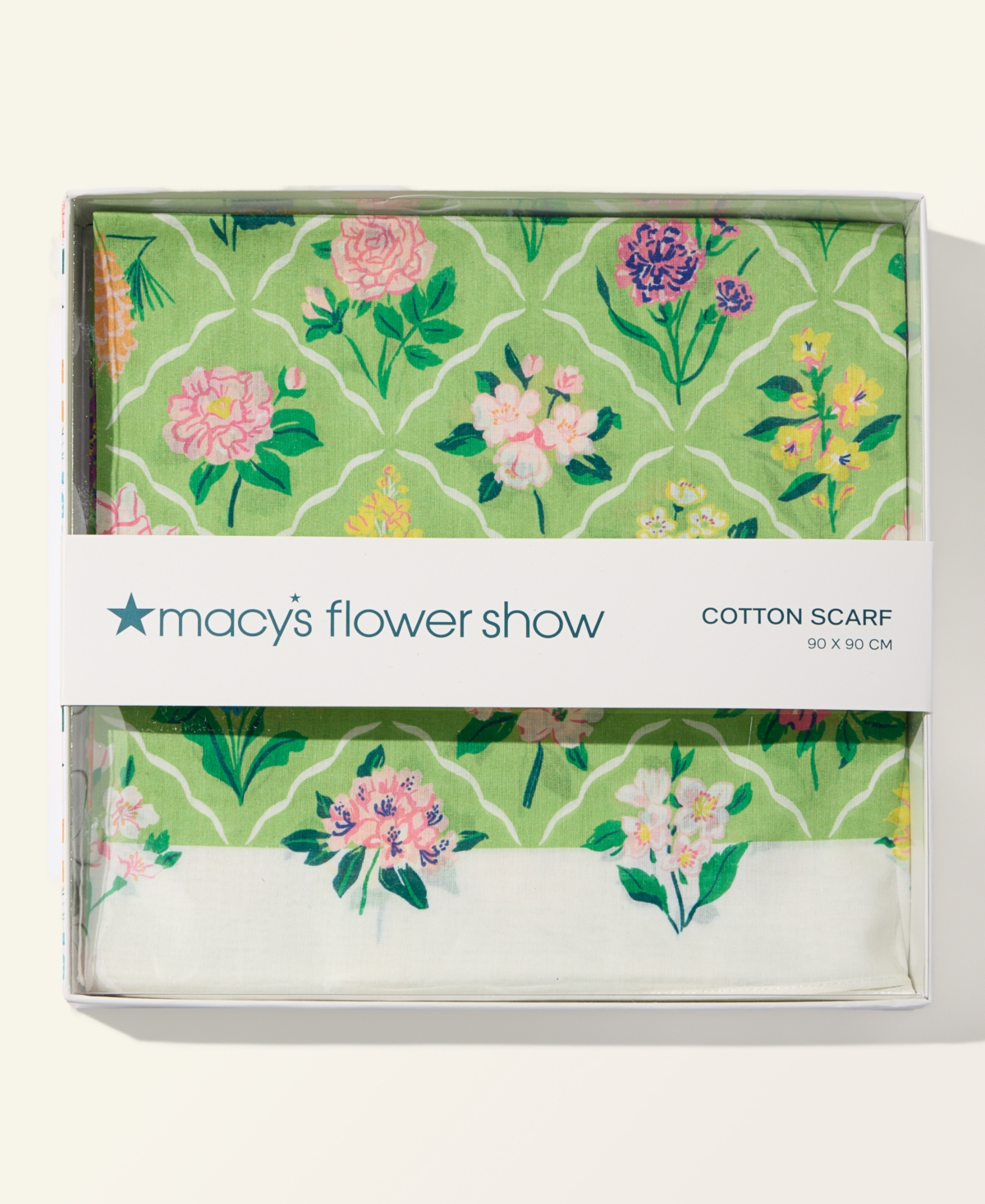 Macy's Flower Show State Flowers Print Cotton Scarf, Macy's Exclusive