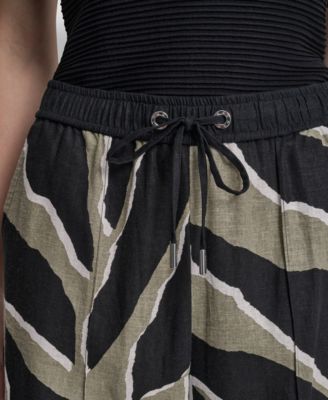 Women's Printed Drawstring Ankle-Length Pants