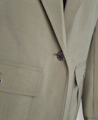 Women's Peak Lapel Collar Sueded Fuji Blazer