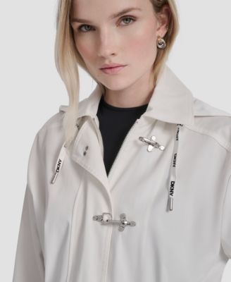 Women's Fire Clasp Anorak Hooded Metal Toggle Jacket