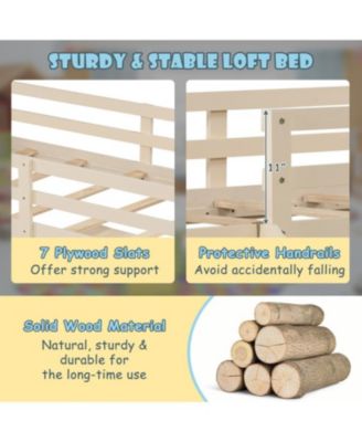 3-in-1 Twin Loft Bed with Slide, Ladder, and Storage Drawers