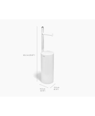 Easy Store Toilet Paper Roll Holder with Concealed Storage