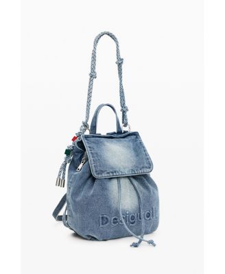 Women's Small Denim Charms Backpack