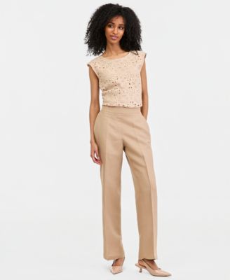 Women's Linen-Blend Pull-On Pants