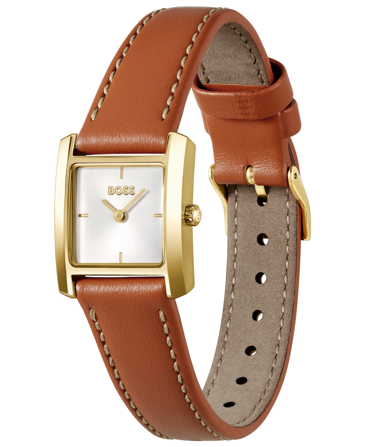 Hugo Boss Women's Lucy Scala Quartz Camel Leather Watch, 22mm