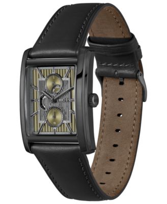 Men's Principle Dress Multi Quartz Multi Black Leather Watch, 42.5mm
