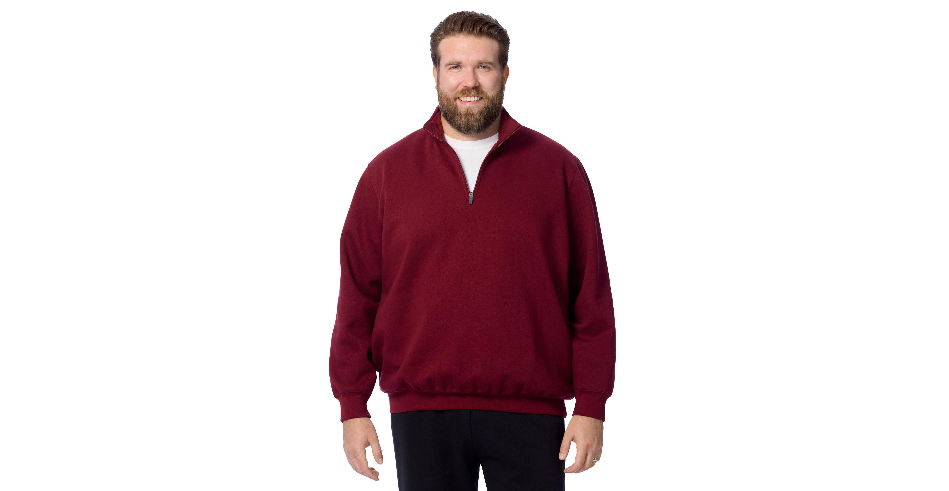 KingSize Men's Fleece Zip Sweatshirt
