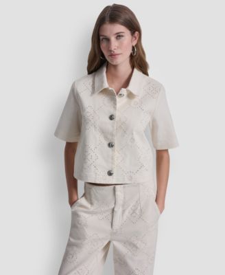 Women's Short-Sleeve Button-Front Shirt