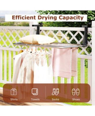Portable Aluminum Clothes and Towel Drying Rack, Folding Stand