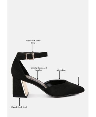 Womens Rory Metallic Sling Detail Block Heel Sandals