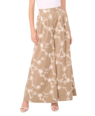 Women's Elastic Waistband Wide-Leg Pants