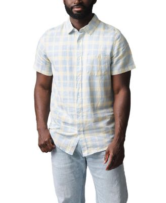 Men's Linen Short Sleeve Button Down Shirt