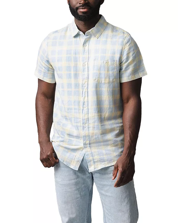 Men's Hope and Henry Linen Short Sleeve Button Down Shirt