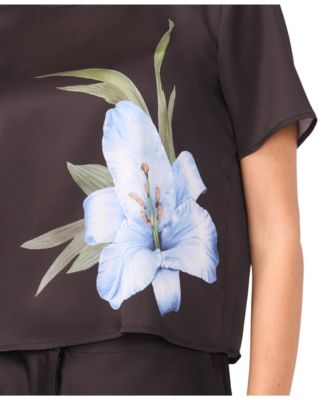 Women's Short-Sleeve Crew Neck Blouse