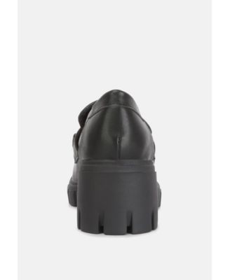 Evangeline Womens chunky platform loafers