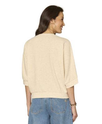 Petite Crewneck Dolman Short-Sleeve Top