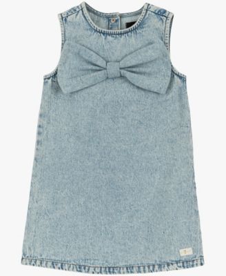 7 For All Mankind Baby Girls' Sleeveless Denim Dress - Light Vintage
