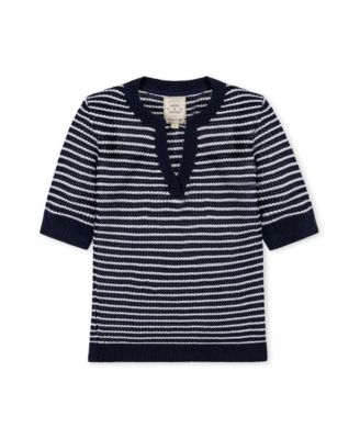 Women's Organic V-Neck Short Sleeve Sweater