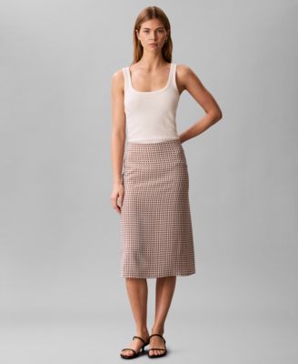 Women's Printed Midi Skirt