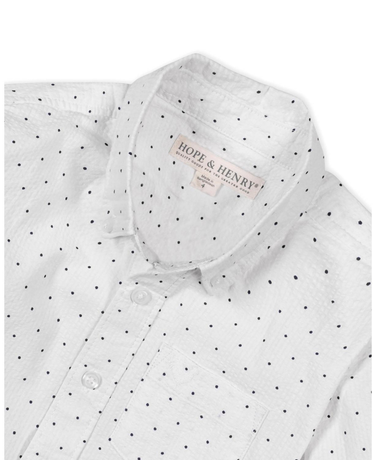 Hope & Henry Toddler Boys Organic Long Sleeve Seersucker Shirt