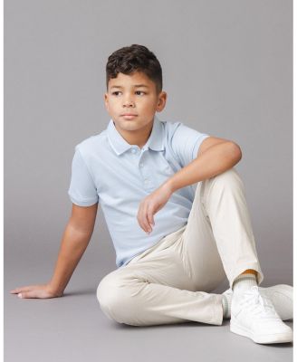 Big Boys Hope and Henry Organic Short Sleeve Knit Pique Polo Shirt