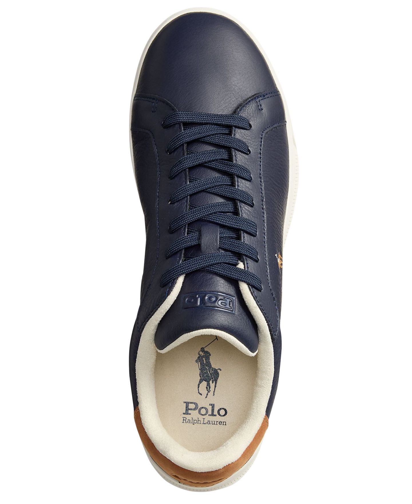Мужские кроссовки Polo Ralph Lauren Heritage Court II Embroidered Lace-Up, цвет: Синий — фото 4