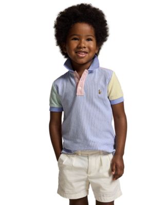 Ralph Lauren キャンディーディッシュ Polo Ralph Lauren Boys' 2-7 Striped Oxford Mesh Polo Shirt - Macy's