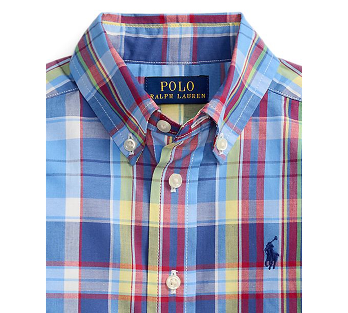 Polo Ralph Lauren Boys' 2-7 Plaid Button-Down Poplin Shirt