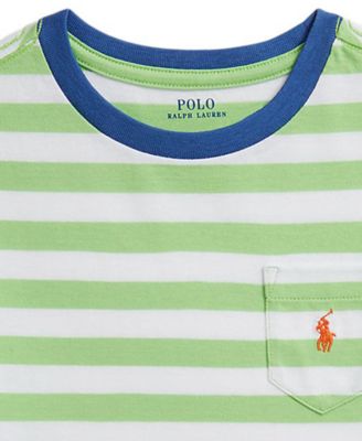Boys' 2T-7 Striped Cotton Jersey Pocket T-Shirt