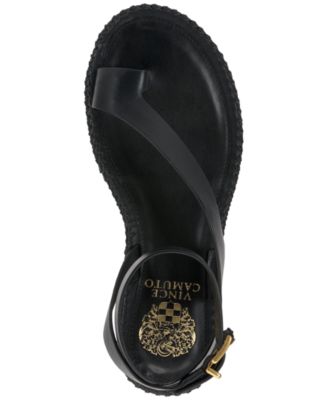 Women's Libahs Braided Toe-Loop Round Toe Flat Sandals