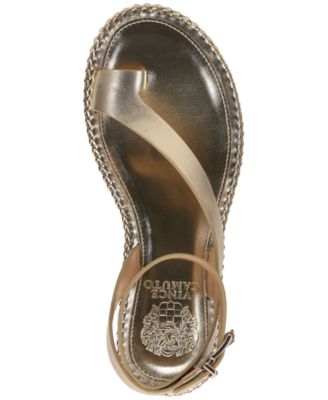 Women's Libahs Braided Toe-Loop Round Toe Flat Sandals