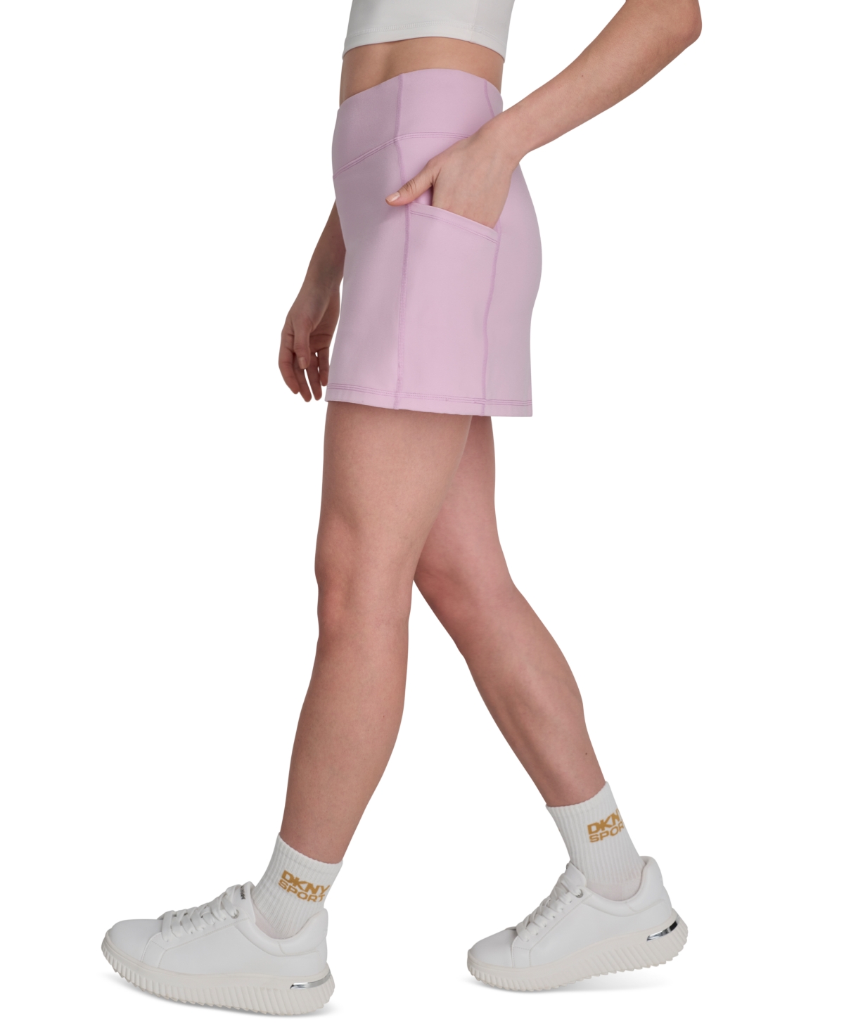 Dkny Sport Women's Balance Compression Super High Waist Pull-On Skort